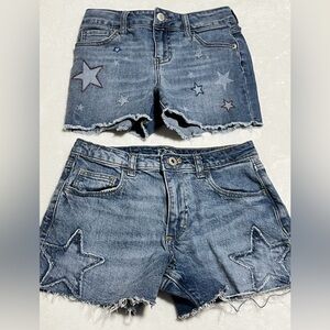 1 Art Class Blue Star Embroidered Jean Shorts 1 Cat & Jack short size 10/12